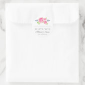 Rustic Roses Wedding Bedankt Sticker (Tas)