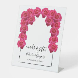 Rustic Roses Wedding Cards & Gifts Reclamebord Met Voetstuk