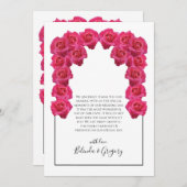 Rustic Roses Wedding Hartelijk dank Bedankkaart (Voorkant / Achterkant)