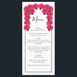 Rustic Roses Wedding Menu<br><div class="desc">Dit ontwerp is uitgerust met roze rozen die roze zijn. De roze rozen worden gecomplimenteerd door een elegante zwarte rand. De roze tinten van de roos bloemen creëer een rustige florale tuin. Elegant trouwmenu kaartontwerp met moderne elementen. Er zijn ook huwelijksuitnodigingen en andere kantoorbenodigdheden beschikbaar.</div>