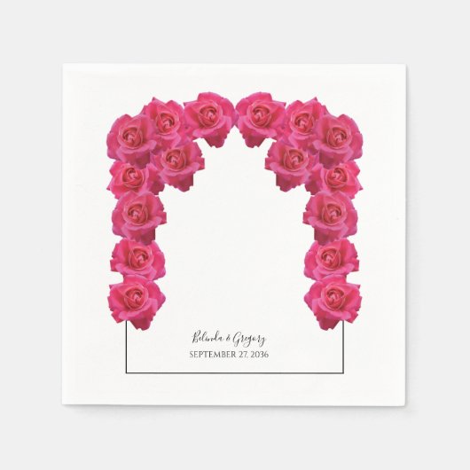 Rustic Roses Wedding Servet (Voorkant)