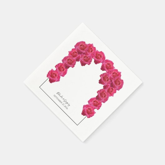 Rustic Roses Wedding Servet (Hoek)