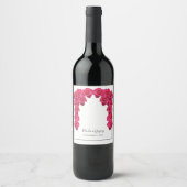 Rustic Roses Wedding Wijn Etiket (Voorkant)