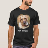 Rustic Round Photo and Text T-shirt (Voorkant)