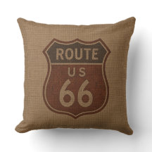 Rustic Route 66 Jute Americana