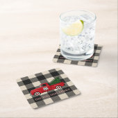 Rustic Route 66 Kerst Drink Stijl Kartonnen Onderzetters (Insitu)