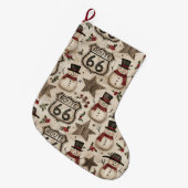 Rustic Route 66 Sneeuwman Kerstmis Grote Kerstsok (Voorkant (Hangend))