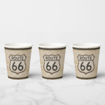 Rustic Route 66 Thema Feest Cups