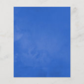 Rustic Royal Blue en Silver Floral Wedding Flyer (Achterkant)