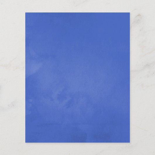 Rustic Royal Blue en Silver Floral Wedding Flyer (Achterkant)