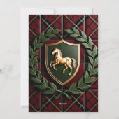 Rustic Royal Christmas Plaid 3 Photo Holiday Card Feestdagenkaart (Achterkant)