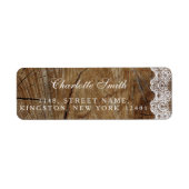 Rustic Royal Personalized Lace Adresetiketten Etiket (Voorkant)