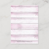 Rustic roze Barn Wood met juwelen Visitekaartje (Achterkant)