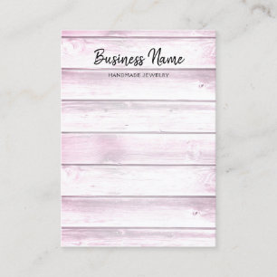 Rustic roze Barn Wood met juwelen Visitekaartje