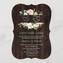 Rustic Roze Bloem Frame Schuur I DO BBQ