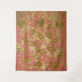 Rustic Roze Bloemenschijn Wandkleed (Voorkant)