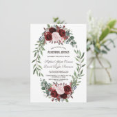 Rustic Roze Blush Bloemige Oefen Diner Kaart (Staand voorkant)