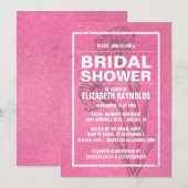 Rustic Roze Bridal Shower Invitations Kaart (Voorkant / Achterkant)