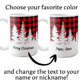 Rustic Roze Buffalo Plaid Bos Kerstmis Koffiemok