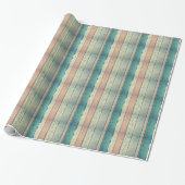 Rustic roze en blauwe houtnerf inpakpapier (Uitgerold)
