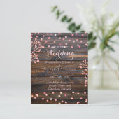 Rustic ROZE GOUD Trouwen Roze Hout Budget (Staand voorkant)