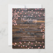 Rustic ROZE GOUD Trouwen Roze Hout Budget (Voorkant)