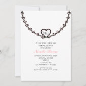 Rustic Roze Hart Wing Bruiloft Feest Kaart (Voorkant)