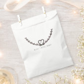 Rustic Roze Hart Wingerd Bruiloft Uitnodiging Gesc Bedankzakje (Geknipt)