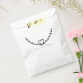 Rustic Roze Hart Wingerd Bruiloft Uitnodiging Gesc Bedankzakje (Gezegeld)