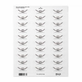 Rustic Roze Hart Wingerd Trouw Bruiloft Uitnodigin Etiket (Full Sheet)