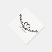 Rustic Roze Hart Wingerd Trouwfeest Verjaardagsfee Servetten (Hoek)