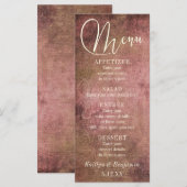 Rustic Roze & Jute Rustic Vintage Trouw Menu (Voorkant / Achterkant)
