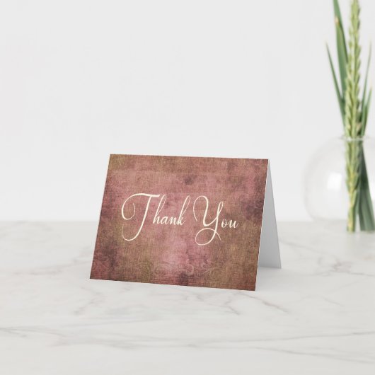 Rustic Roze & Jute Vintage Bedankt 1 (Voorkant)