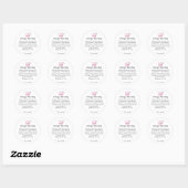 Rustic Roze Macaron Allergiewaarschuwing Ronde Sticker (Vel)