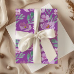 Rustic Roze & Magenta Floral Waterverf Patroon Inpakpapier Vel<br><div class="desc">Dit is een prachtig origineel ontwerp van de waterverf dat in onze studio is gemaakt. De delicate roze bloemen contrasteren prachtig met de groene bladeren,  allemaal op een magenta achtergrond. Geweldig voor bruiloften,  verjaardagen,  verjaardagen en meer.</div>
