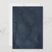 Rustic Roze Navy Bloemendessin Bruids Bruiloft Kaart (Achterkant)
