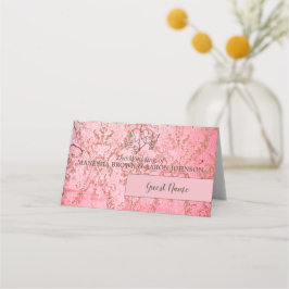 Rustic Roze - Plaatshouder Plaatskaartje