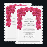 Rustic roze Roses Wedding Invitations Kaart<br><div class="desc">Dit ontwerp is uitgerust met roze rozen die roze zijn. De roze rozen worden gecomplimenteerd door een elegante zwarte rand. De roze tinten van de roos bloemen creëer een rustige florale tuin. Elegant huwelijksuitnodigingsontwerp met moderne elementen. Er zijn ook overeenkomende trouwbenodigdheden en andere huwelijksuitnodigingsformaten beschikbaar.</div>