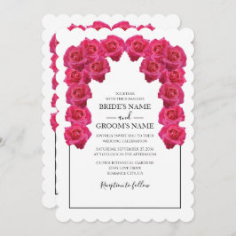 Rustic roze Roses Wedding Invitations Kaart