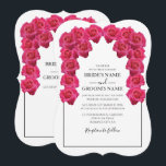 Rustic roze Roses Wedding Invitations Kaart<br><div class="desc">Dit ontwerp is uitgerust met roze rozen die roze zijn. De roze rozen worden gecomplimenteerd door een elegante zwarte rand. De roze tinten van de roos bloemen creëer een rustige florale tuin. Elegant huwelijksuitnodigingsontwerp met moderne elementen. Er zijn ook overeenkomende trouwbenodigdheden en andere huwelijksuitnodigingsformaten beschikbaar.</div>