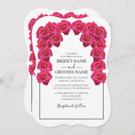 Rustic roze Roses Wedding Invitations Kaart