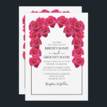 Rustic roze Roses Wedding Invitations Kaart<br><div class="desc">Dit ontwerp is uitgerust met roze rozen die roze zijn. De roze rozen worden gecomplimenteerd door een elegante zwarte rand. De roze tinten van de roos bloemen creëer een rustige florale tuin. Elegant huwelijksuitnodigingsontwerp met moderne elementen. Er zijn ook overeenkomende trouwbenodigdheden en andere huwelijksuitnodigingsformaten beschikbaar.</div>