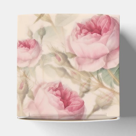 Rustic roze rozen bedankdoosjes (Bovenkant)