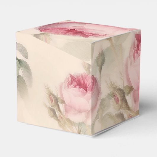 Rustic roze rozen bedankdoosjes (Achterkant)