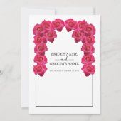 Rustic roze rozen die de datum opslaan save the date (Achterkant)