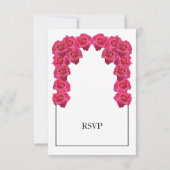 Rustic roze rozen maaltijdopties RSVP-Kaarten RSVP Kaartje (Achterkant)