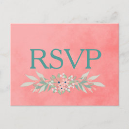 Rustic Roze RSVP Uitnodiging Briefkaart