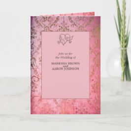 Rustic Roze - Trouw Uitnodiging