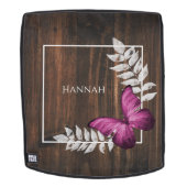 Rustic roze vlinder - Aangepaste rugzak Rugtassen (Verwijderbaar gezicht)