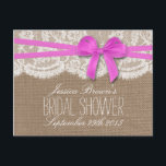 Rustic roze Vrijgezellenfeest Kaarten ontvang<br><div class="desc">Rustic roze Vrijgezellenfeest Recipe Kaarten.</div>